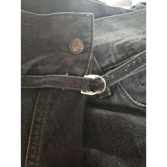 R13 Staley Cross Over Jeans In Jake Black Sz 27 Goth Punk Italy (V6 - Picture 9 of 9